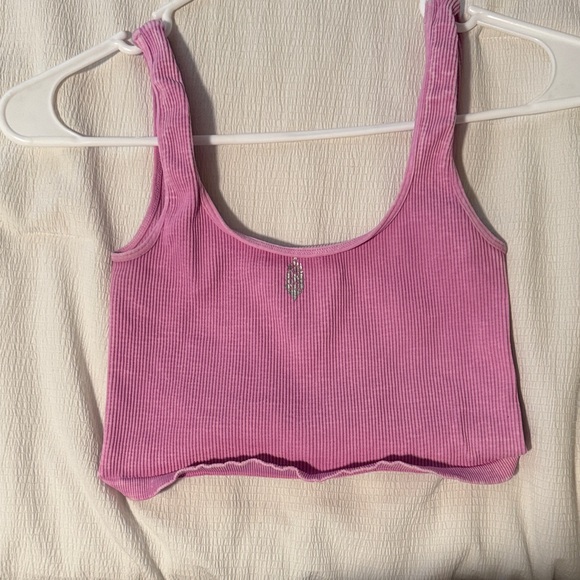 Pink Ribbed Tank Top - Picture 2 of 2